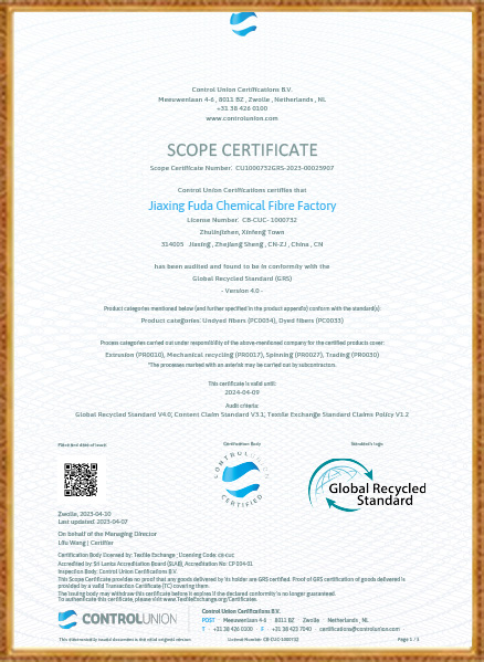 Usine de fibres chimiques Jiaxing Fuda