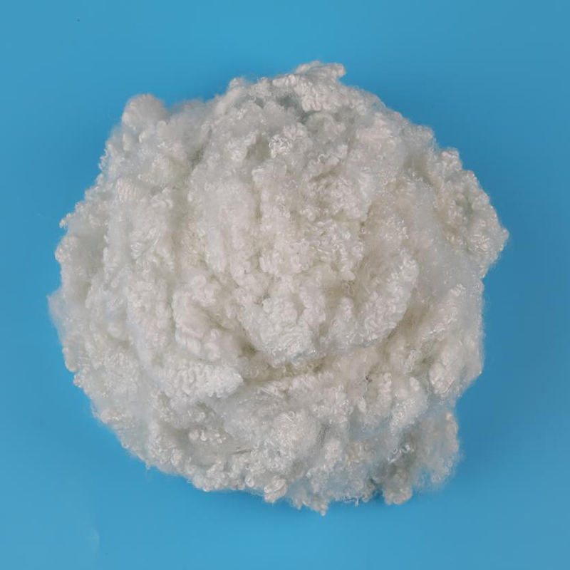 Fibre discontinue de polyester conjuguée au silicium blanc brut 3D × 64 mm